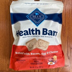 Blue Buffalo Health Bars Crunchy Dog Treats Large Bag 2lb/(32oz) BB 2/26